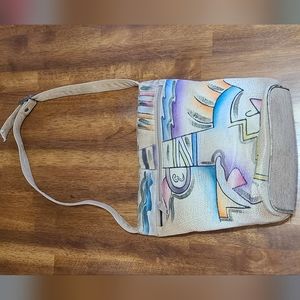 Sam sam hand painted leather purse